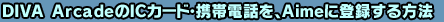 DIVA Arcade�̂h�b�J�[�h�E�g�ѓd�b���AAime�ɓo�^������@