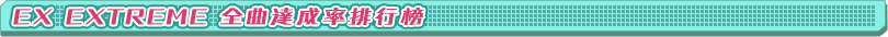 EX EXTREME 全曲達成率ランキング